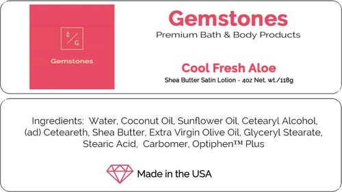 Cool Fresh Aloe Wholesale Lotion Labels