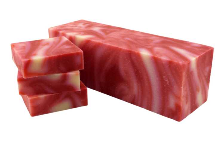 Candy Cane Soap Loaf