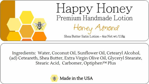 Honey Almond Wholesale Lotion Labels