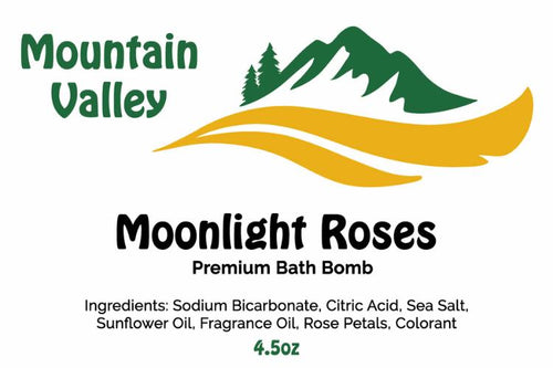 Custom Label for Moonlight Roses Bath Bomb