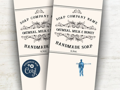 Custom Labels for Oatmeal Milk & Honey Soap