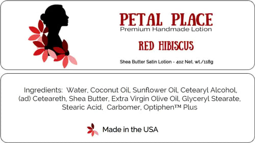 Red Hibiscus Wholesale Lotion Labels