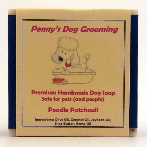 Poodle Patchouli Dog Soap Label for Penny's Dog Grooming