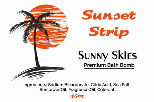 Custom Label for Sunny Skies Bath Bomb