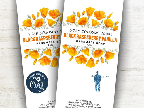 Custom Label Soap Black Raspsberry Vanilla