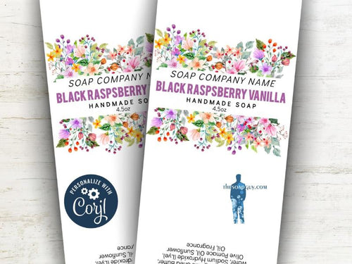 Custom Label for Black Raspsberry Vanilla Soap