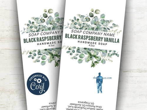 Custom Label for Black Raspsberry Vanilla Soap